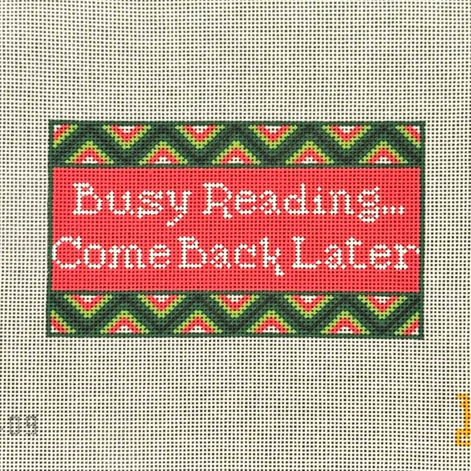 Key Point Canvases Busy Reading Come Back Later Needlepoint Canvas