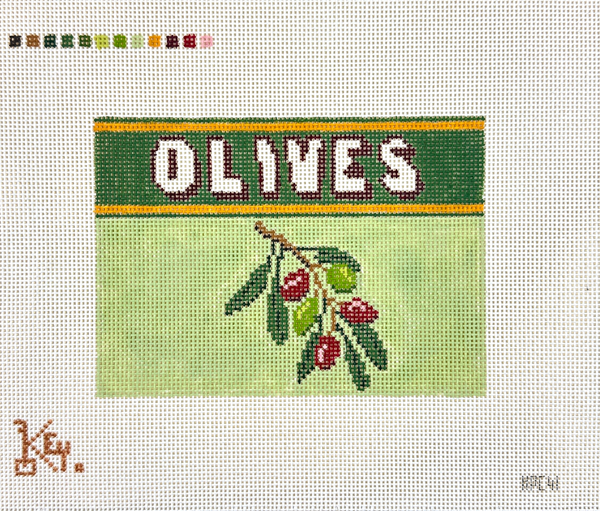 Key Point Canvases Vintage Olives Needlepoint Canvas