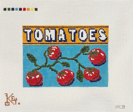 Key Point Canvases Vintage Tomatoes Needlepoint Canvas