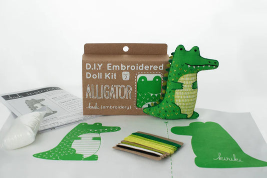 Kiriki Press Alligator Doll Embroidery Kit