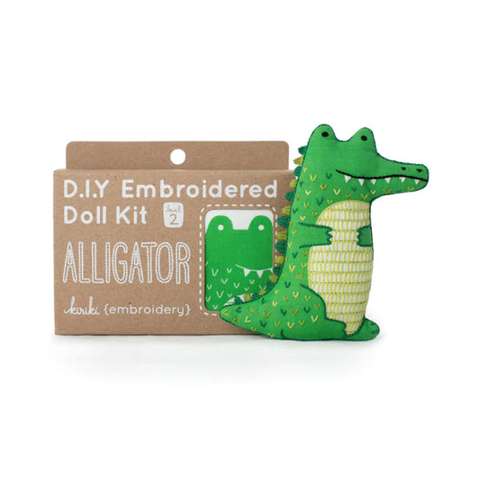 Kiriki Press Alligator Doll Embroidery Kit