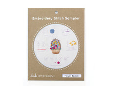 Kiriki Press Flower Basket Embroidery Stitch Sampler