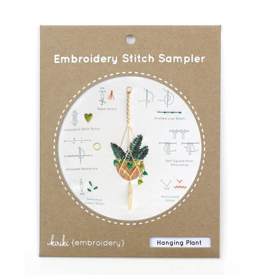 Kiriki Press Hanging Plant Embroidery Stitch Sampler