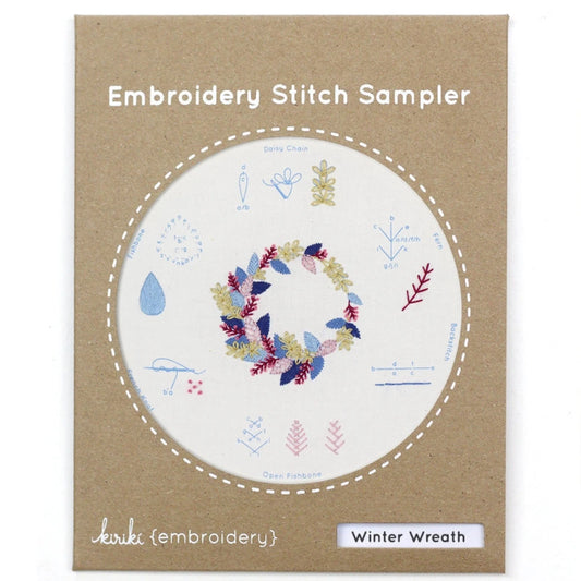 Kiriki Press Winter Wreath Embroidery Stitch Sampler