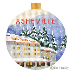 Kirk & Bradley Travel Round Asheville Needlepoint Canvas