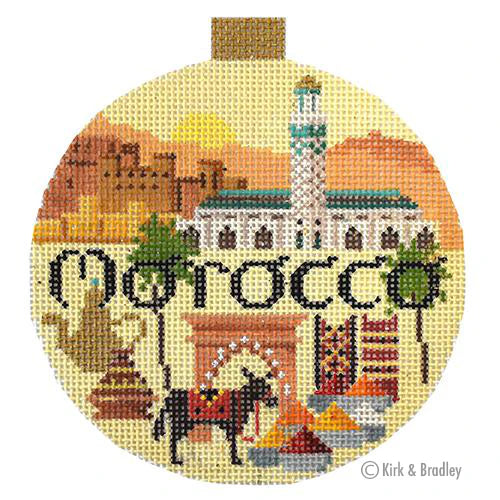 Kirk & Bradley Travel Round - Morocco Needlepoint Canvas