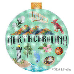 Kirk & Bradley Travel Round - North Carolina Needlepoint Canvas