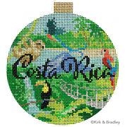 Kirk & Bradley Travel Round - Costa Rica Needlepoint Canvas