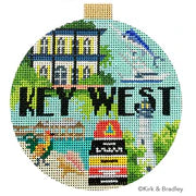 Kirk & Bradley Travel Round - Key West Needlepoint Canvas