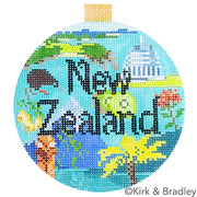 Kirk & Bradley Travel Round - New Zealand Needlepoint Canvas