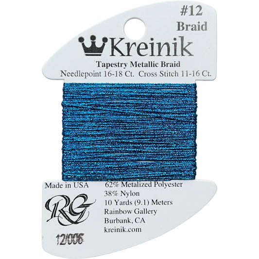 Rainbow Gallery Kreinik Braid #12 - 006 Blue