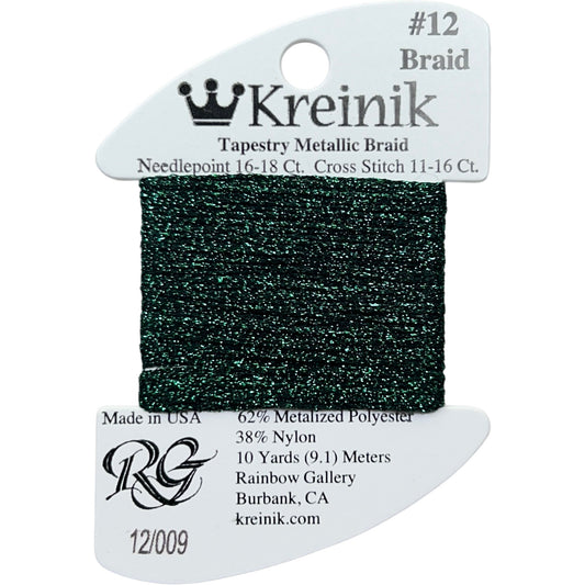 Rainbow Gallery Kreinik Braid #12 - 009 Emerald