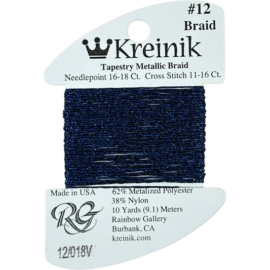 Rainbow Gallery Kreinik Braid #12 - 018V Vintage Navy