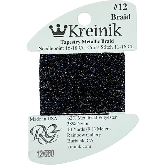 Rainbow Gallery Kreinik Braid #12 - 060 Midnight