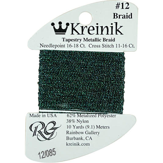 Rainbow Gallery Kreinik Braid #12 - 085 Peacock