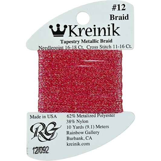 Rainbow Gallery Kreinik Braid #12 - 092 Star Pink