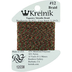 Rainbow Gallery Kreinik Braid #12 - 238 Christmas