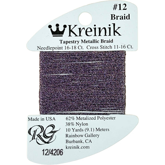 Rainbow Gallery Kreinik Braid #12 - 4206 Moth Orchid