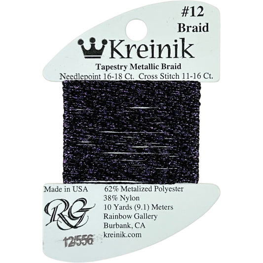 Rainbow Gallery Kreinik Braid #12 - 556 Fly by Night