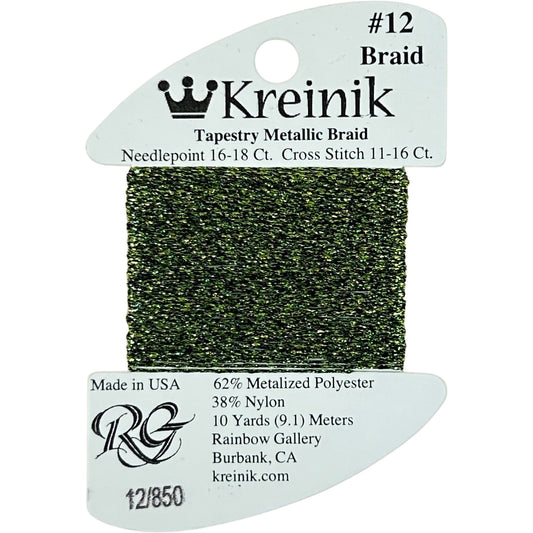 Rainbow Gallery Kreinik Braid #12 - 850 Mallard