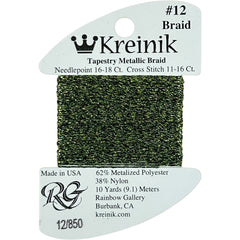 Rainbow Gallery Kreinik Braid #12 - 850 Mallard