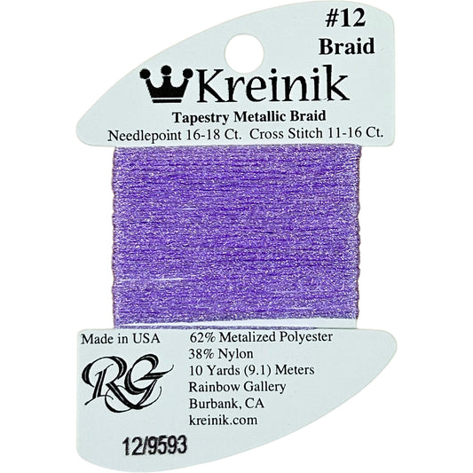Rainbow Gallery Kreinik Braid #12 - 9593 Wisteria