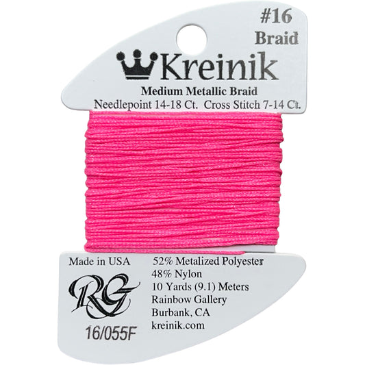 Rainbow Gallery Kreinik Medium Braid #16 - 055F Watermelon