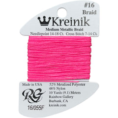 Rainbow Gallery Kreinik Medium Braid #16 - 055F Watermelon