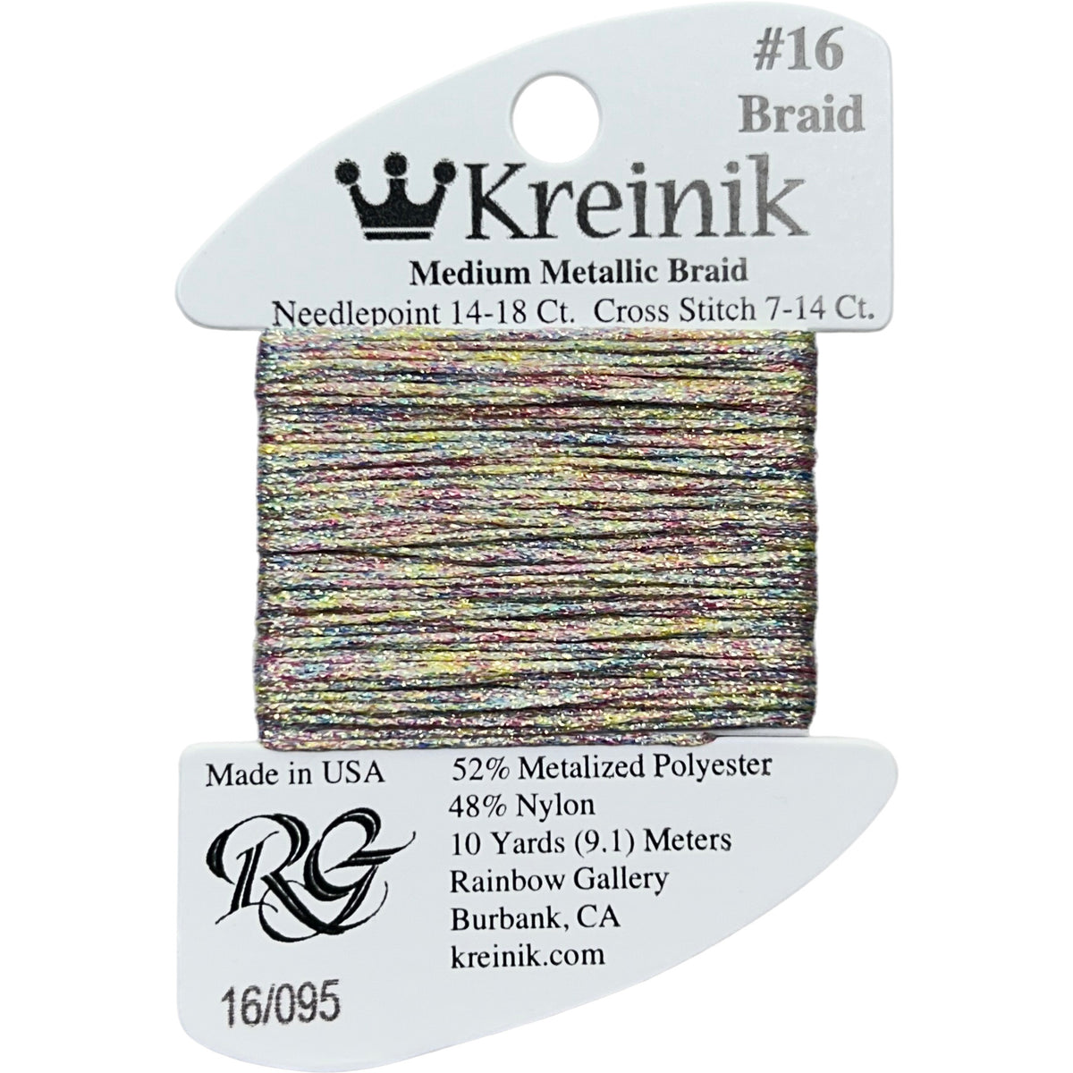 Rainbow Gallery Kreinik Medium Braid #16 - 095 Starburst