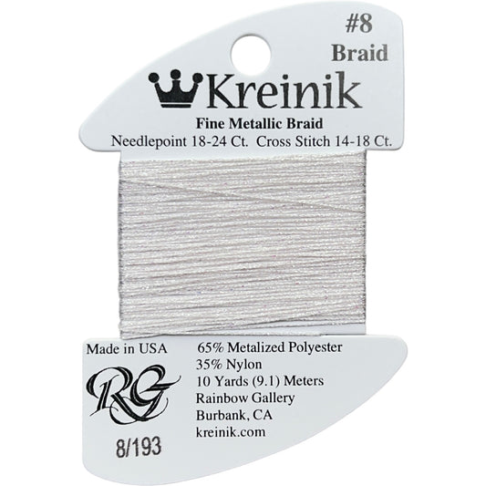 Rainbow Gallery Kreinik Fine Braid #8 - 193 Pale Mauve