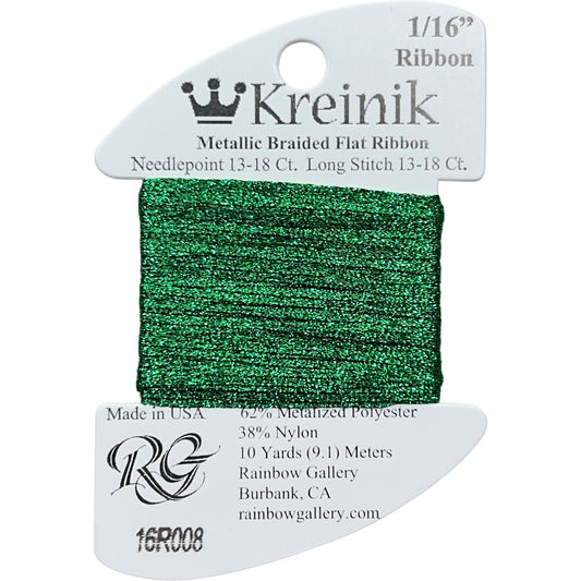 Rainbow Gallery Kreinik 1/16" Ribbon - 008 Green