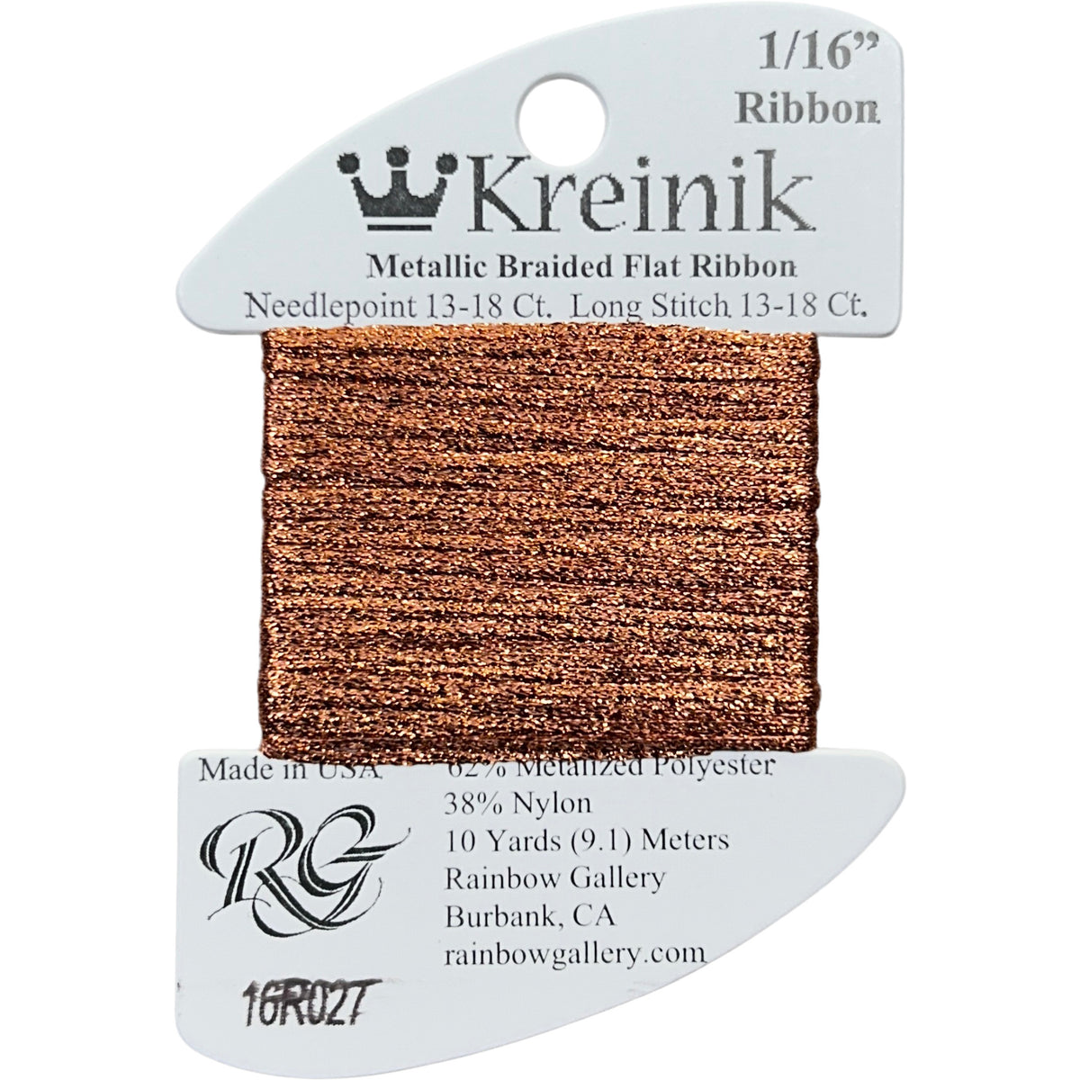 Rainbow Gallery Kreinik 1/16" Ribbon - 027 Orange