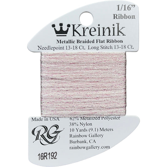 Rainbow Gallery Kreinik 1/16" Ribbon - 192 Pale Pink