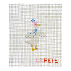La Fete Needlepoint Party Animals Goose Needlepoint Canvas