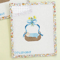 Le Point Studio Bassinet Needlepoint Canvas - Blue