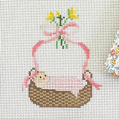 Le Point Studio Bassinet Needlepoint Canvas - Pink