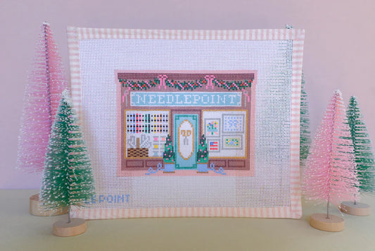 Le Point Studio Christmas Village Needlepoint Shop Needlepoint Canvas