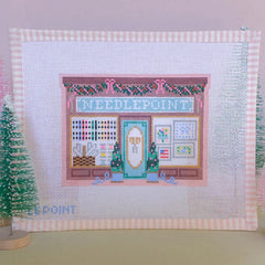 Le Point Studio Christmas Village Needlepoint Shop Needlepoint Canvas