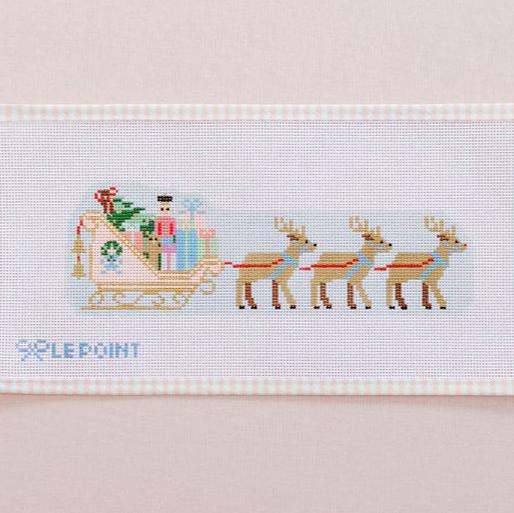 Le Point Studio Christmas Village Sleigh Needlepoint Canvas