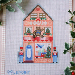 Le Point Studio Christmas Village Toy Shop Needlepoint Canvas