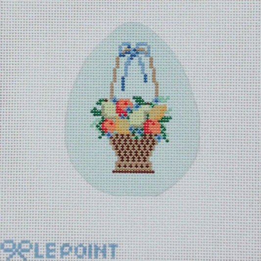 Le Point Studio Fruit Basket Egg Needlepoint Canvas