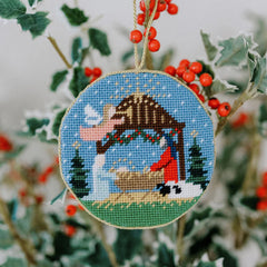 Le Point Studio Nativity Round Needlepoint Canvas