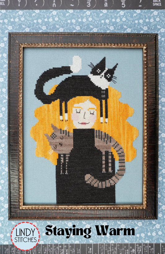 Lindy Stitches Terry Runyan Staying Warm Cross Stitch Pattern