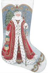 Liz Goodrick-Dillon Elegant Santa Stocking Needlepoint Canvas