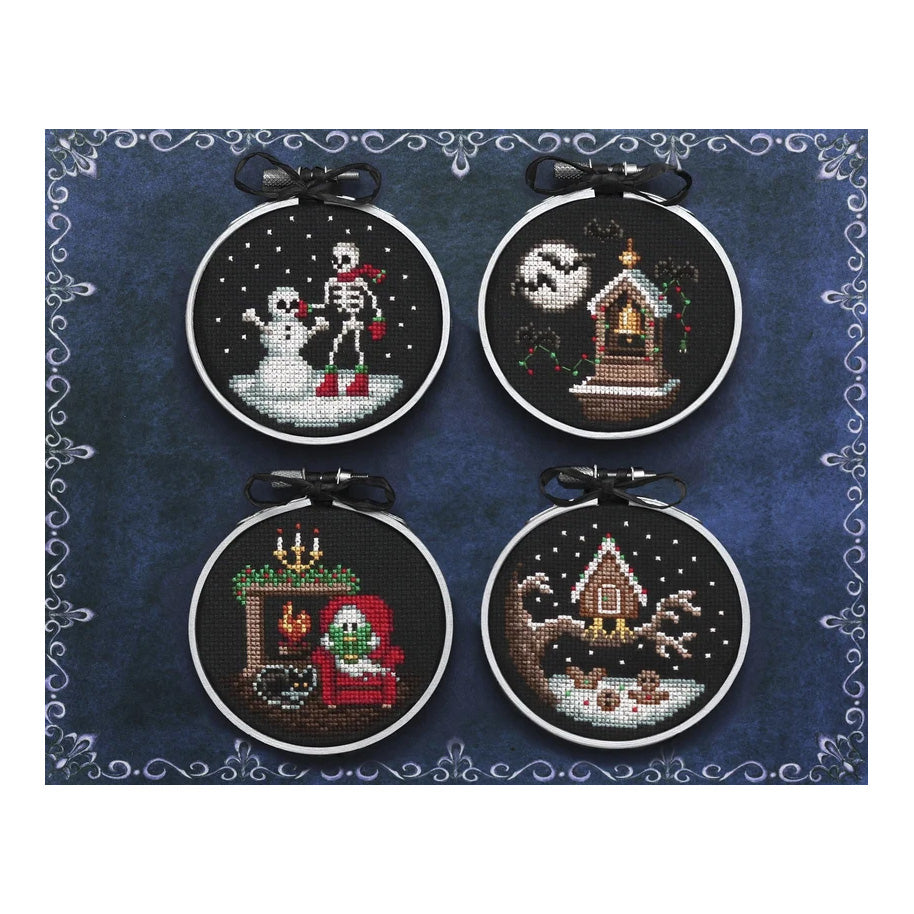 Lola Crow Christmas After Midnight Cross Stitch Pattern