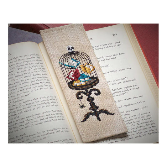 Lola Crow The Bookcage Bookmark Cross Stitch Pattern