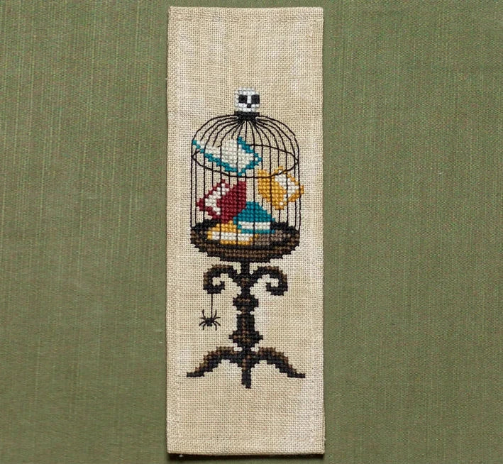 Lola Crow The Bookcage Bookmark Cross Stitch Pattern