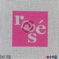 Love MHB Studio Rosé Square Coaster Needlepoint Canvas