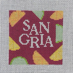 Love MHB Studio Sangria Square Needlepoint Canvas