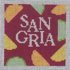 Love MHB Studio Sangria Square Needlepoint Canvas